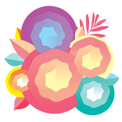 nature decor and color spiral for design biz card and greeting card