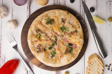  flatbread, pie, pizza