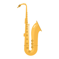Fototapeta na wymiar Saxophone icon music classical sound instrument vector illustration.