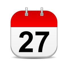 27 on blank calendar icon