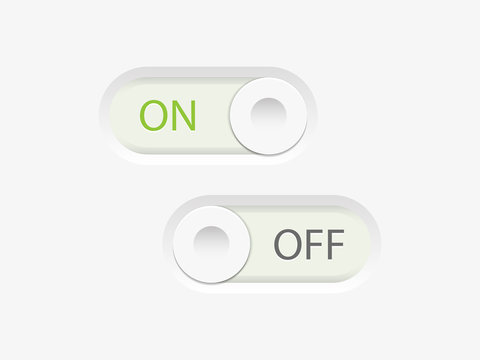 Toggle switches and slider icon