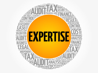 EXPERTISE word cloud collage, business concept background