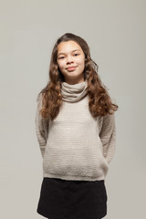 Obraz premium Girl with long hair, portrait
