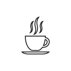 Coffee cup - vector icon.