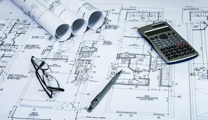 House plans for interior and exterior construction 