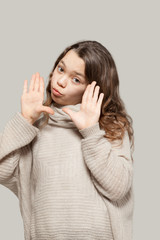 Girl with long hair, portrait