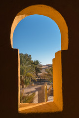 desert view from window ,morocco
