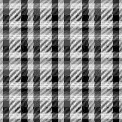 Tartan seamless vector patterns in black-and-white colors