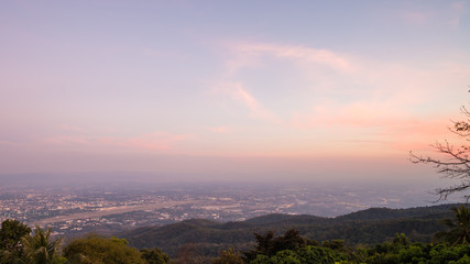 Top View at before sunset