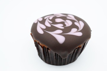 Cupcake with love isolated