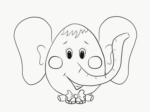 Children's Coloring funny elephant boy
