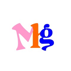 initial letter Mg logo vector
