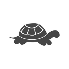 Naklejka premium Żółw ikona płaski projekt graficzny - ilustracja