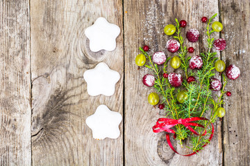 Abstract Christmas Natural Background in Grey Boards