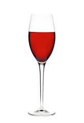 Classic Glass of Red Wine isolated on a white background
