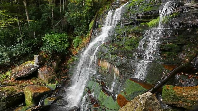 Seamless loop features Elakala Number Three, the third waterfall on Shays Run, a stream in West Virginia's Blackwater State Park. 