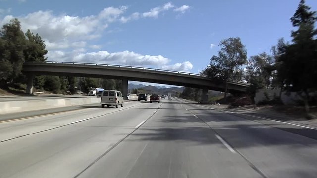 POV on Interstate 5 near Los Angeles