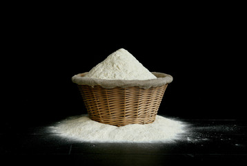 Flour in a bascet