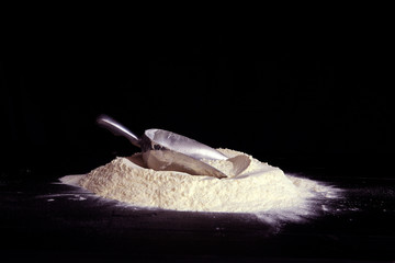 Fototapeta na wymiar Flour and scoop