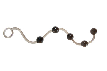 Grey anal beads - sex toy isolated