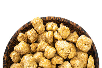Textured vegetable protein, soy meat for a vegetarian diet