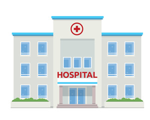 Modern Flat Commercial Government Office Building, Suitable for Diagrams, Infographics, Illustration, And Other Graphic Related Assets - Hospital   