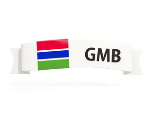 Flag of gambia on banner