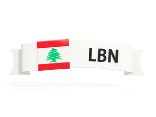 Flag of lebanon on banner