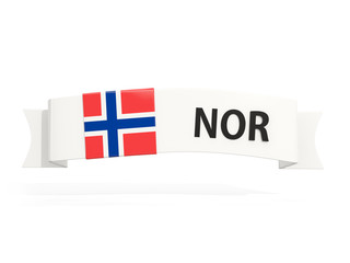 Flag of norway on banner