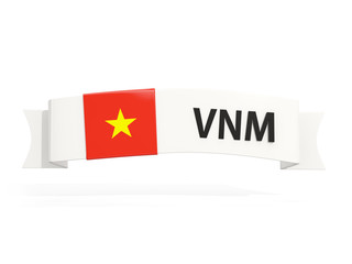 Flag of vietnam on banner