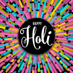 Vector illustration of happy holi festival of colors greeting card