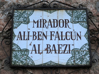 Decorative tiled sign