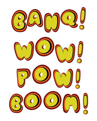 Pop Art comics words