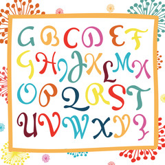 Hand lettering font