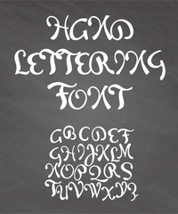 Fototapeta na wymiar Hand lettering font