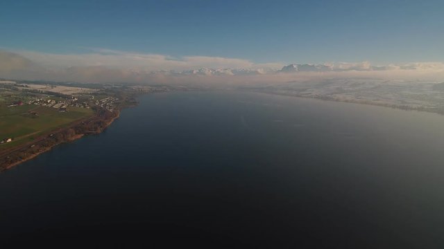 aerial view - lake sempach 