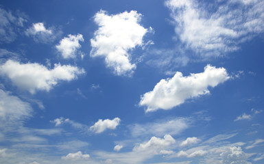 Naklejka na ściany i meble Blue sky white clouds Abstract nature