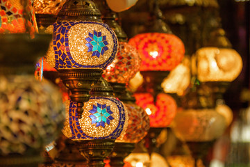 Traditional turkish lanterns at Istanbul, Turkey.