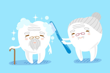 tooth couple with tooth brush