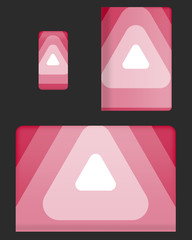 Mockup covers for technology device. Template case or sticker for mobile phone, tablet and laptop. Vector illustration for branding, advertising, business and corporate identity.