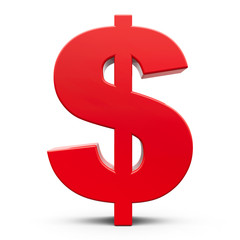Red dollar sign