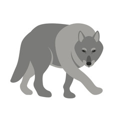 wolf vector illustration style Flat