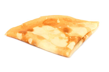 Thin pancake folded triangle.