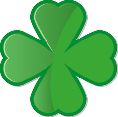 Clover as symbol of St. Patrick's Day. Vector illustration EPS10 on white background