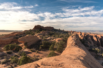 Hiking way at Arches National Park