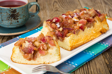 Cottage cheese casserole with apples