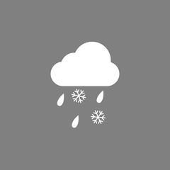 Cloud snow and rain icon