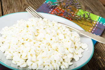 Healthy food. Cottage cheese