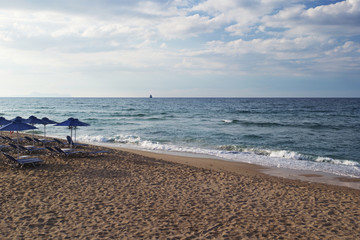 Beautiful beach on the island of Crete, Greece