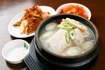 chicken soup. samgyetang